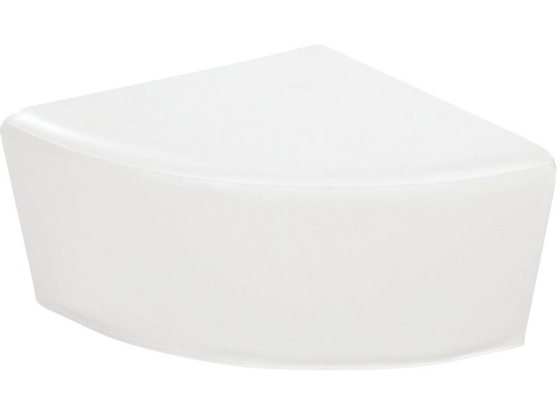 Quadrant Pouffe Basic - White, 9.8"H