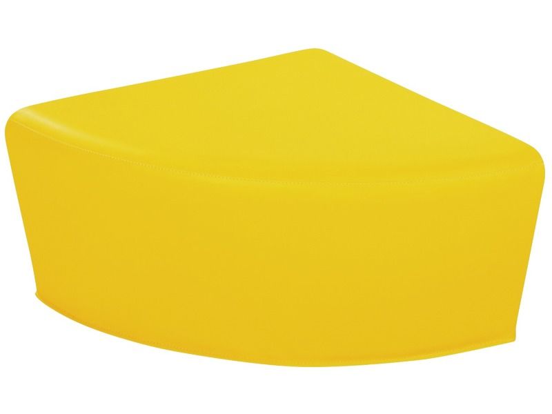 Quadrant Pouffe Basic - Yellow, 9.8"H