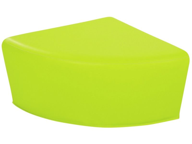 Quadrant Pouffe Basic - Light Green, 6.7"H