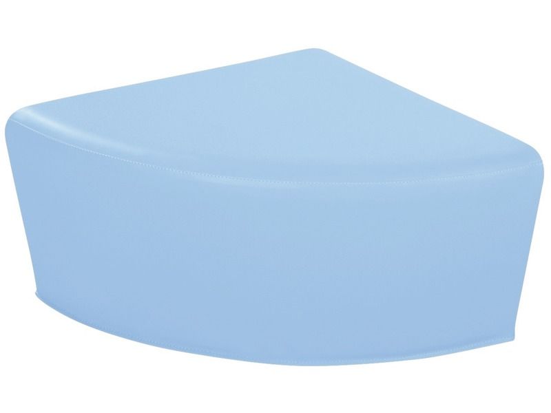 Quadrant Pouffe Basic - Light Blue, 9.8"H