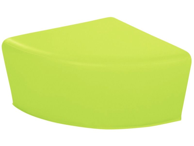 Quadrant Pouffe Basic - Spring Green, 6.7"H