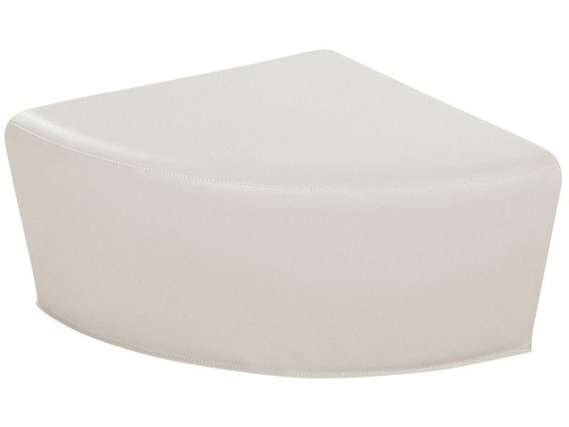 Quadrant Pouffe Basic - Ivory, 6.7"H