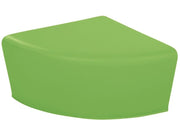 Quadrant Pouffe Basic - Moss Green, 6.7"H