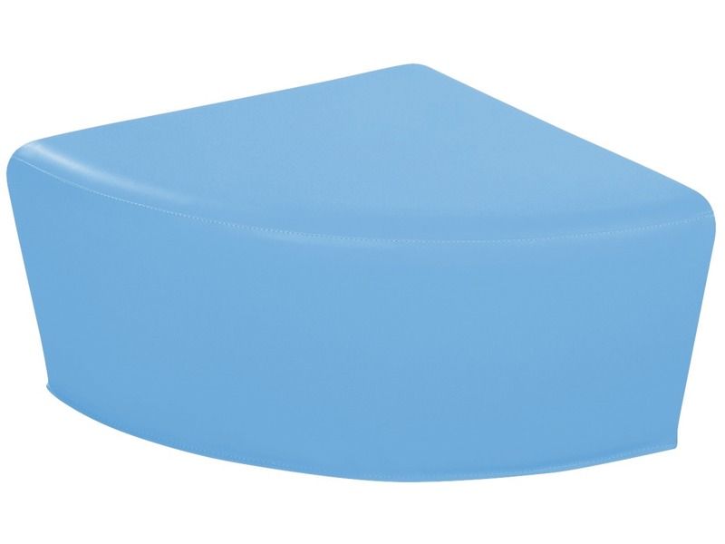 Quadrant Pouffe Basic - Blue, 12.6"H