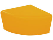 Quadrant Pouffe Basic - Light Orange, 9.8"H