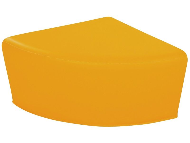Quadrant Pouffe Basic - Light Orange, 12.6"H