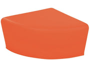 Quadrant Pouffe Basic - Coral, 12.6"H