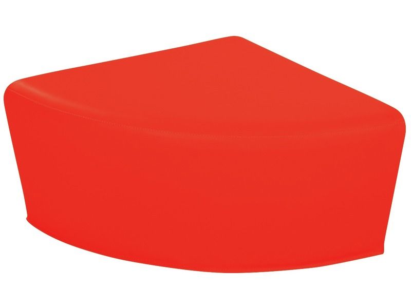 Quadrant Pouffe Basic - Red, 12.6"H