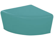Quadrant Pouffe Basic - Teal, 6.7"H