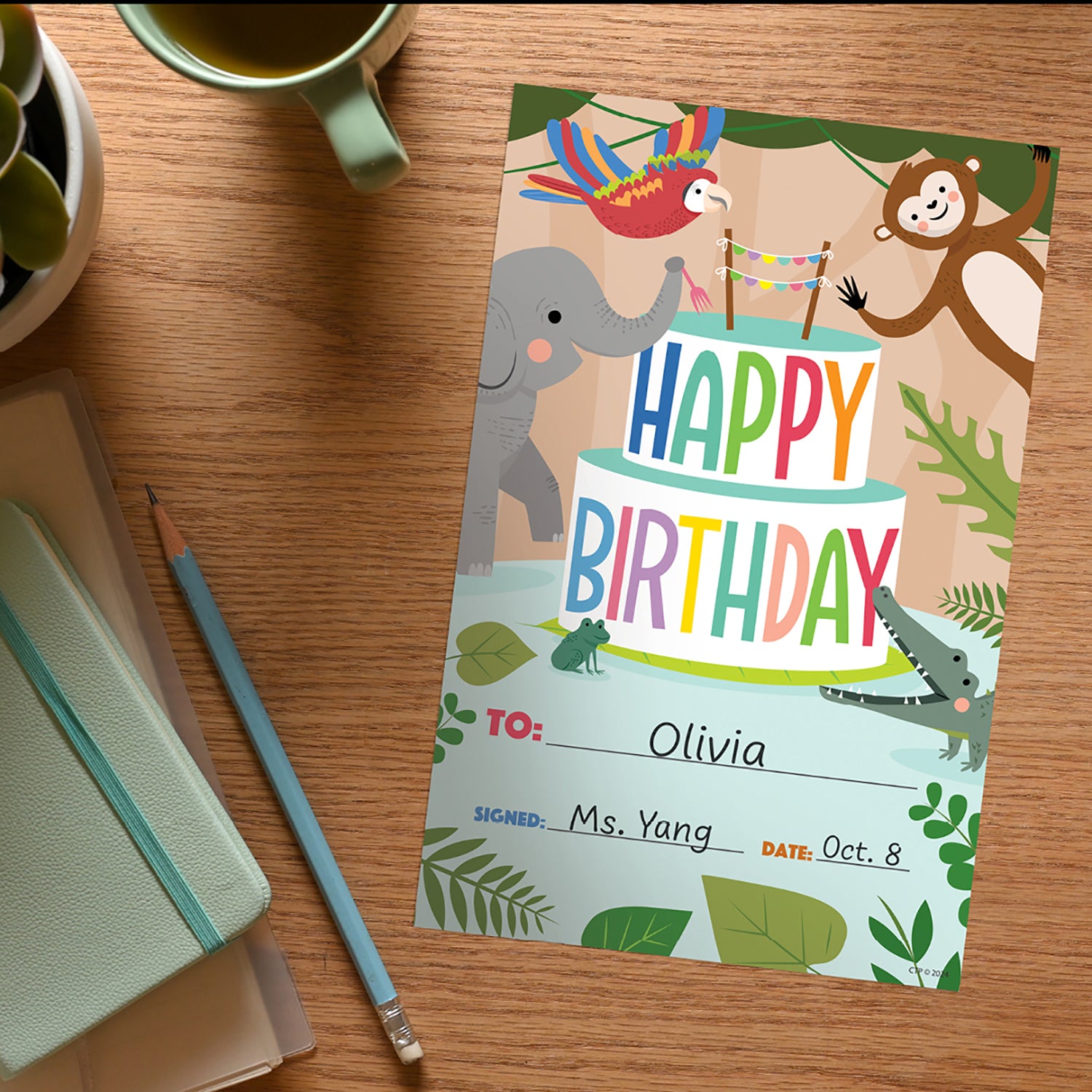 Jungle Friends Happy Birthday Awards, Pack of 30