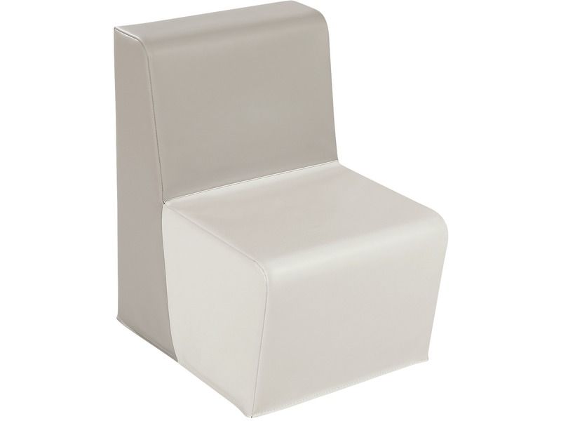 Straight Chair Basic - Light Grey/Ivory, 9.8"H