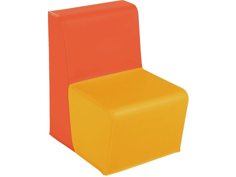 Straight Chair Basic - Orange/Light Orange, 12.6"H