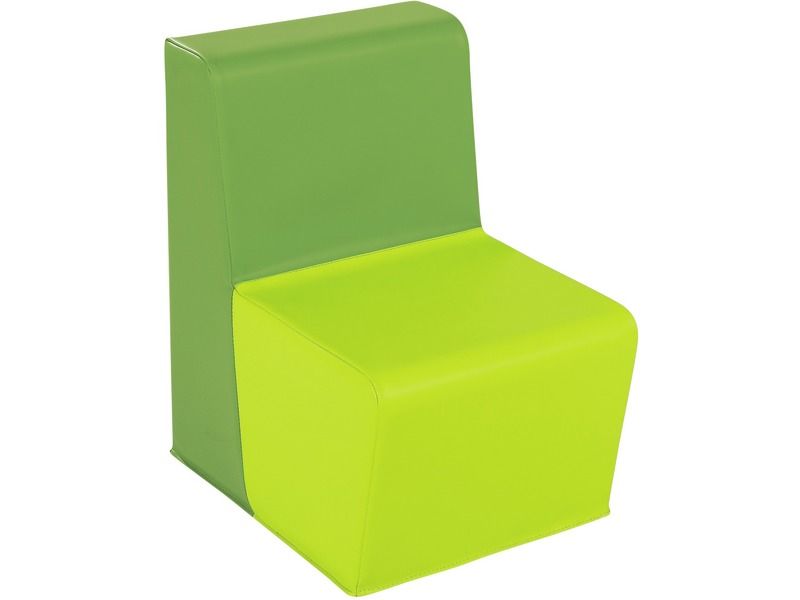 Straight Chair Basic - Green/Light Green, 12.6"H