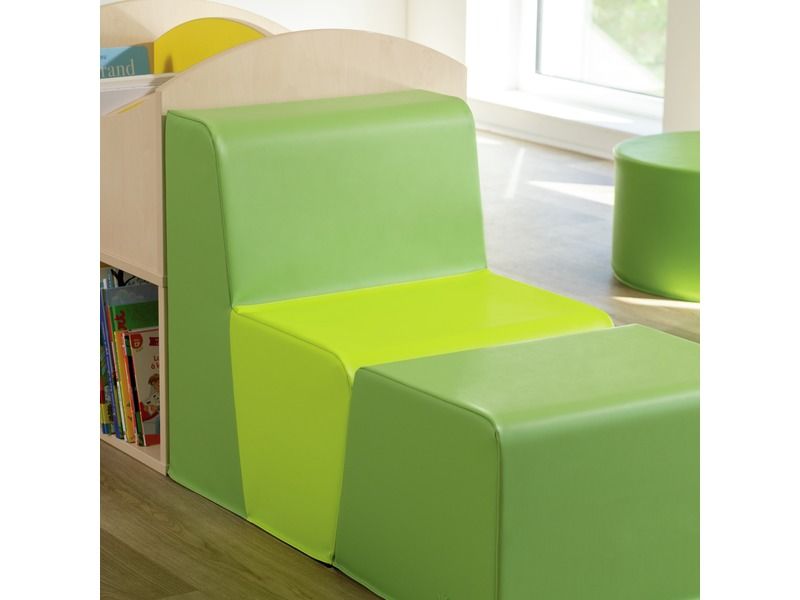 Basic Comfort Low Chair - Green/Light Green, 6.7"H