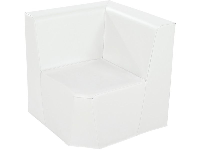 Low Corner Chair Basic - White, 6.7"H