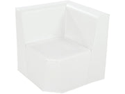 Low Corner Chair Basic - White, 12.6"H