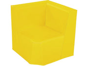 Low Corner Chair Basic - Yellow, 6.7"H