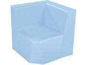 Low Corner Chair Basic - Light Blue, 6.7"H