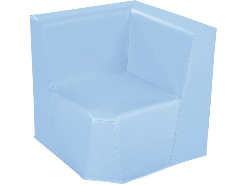 Low Corner Chair Basic - Light Blue, 9.8"H