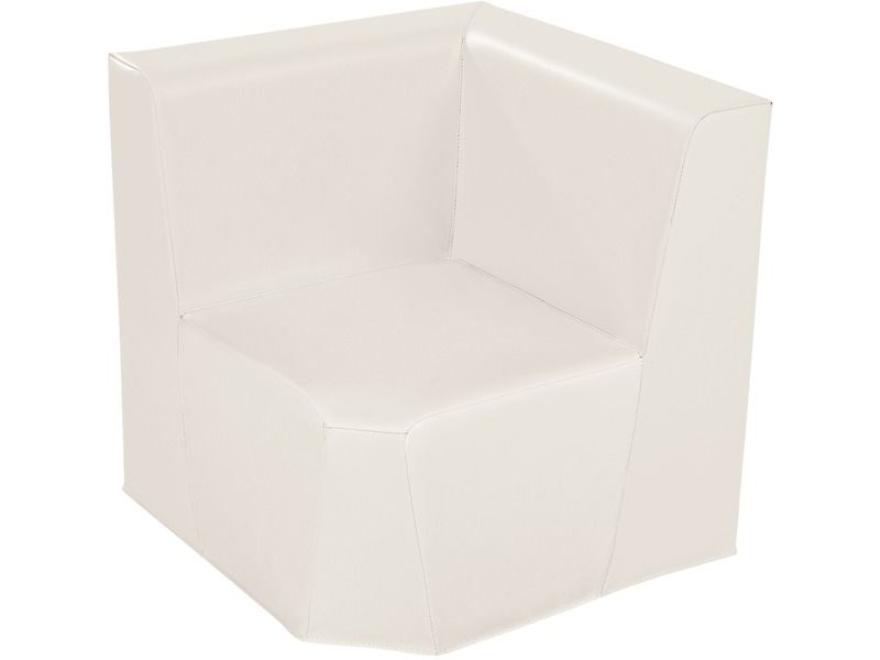 Low Corner Chair Basic - Ivory, 12.6"H