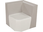 Low Corner Chair Basic - Light Grey/Ivory, 6.7"H
