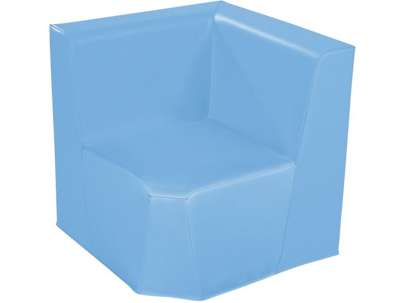 Low Corner Chair Basic - Blue, 9.8"H