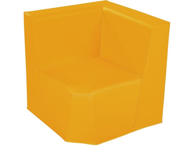 Low Corner Chair Basic - Light Orange, 9.8"H