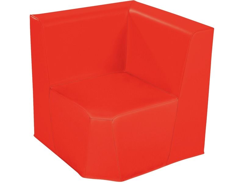 Low Corner Chair Basic - Red, 9.8"H