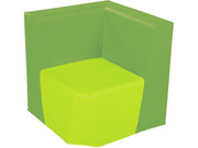 Low Corner Chair Basic - Green/Light Green, 6.7"H