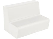 Two-Seater Bench Basic - White, 9.8"H