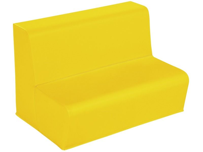 Two-Seater Bench Basic - Yellow, 9.8"H