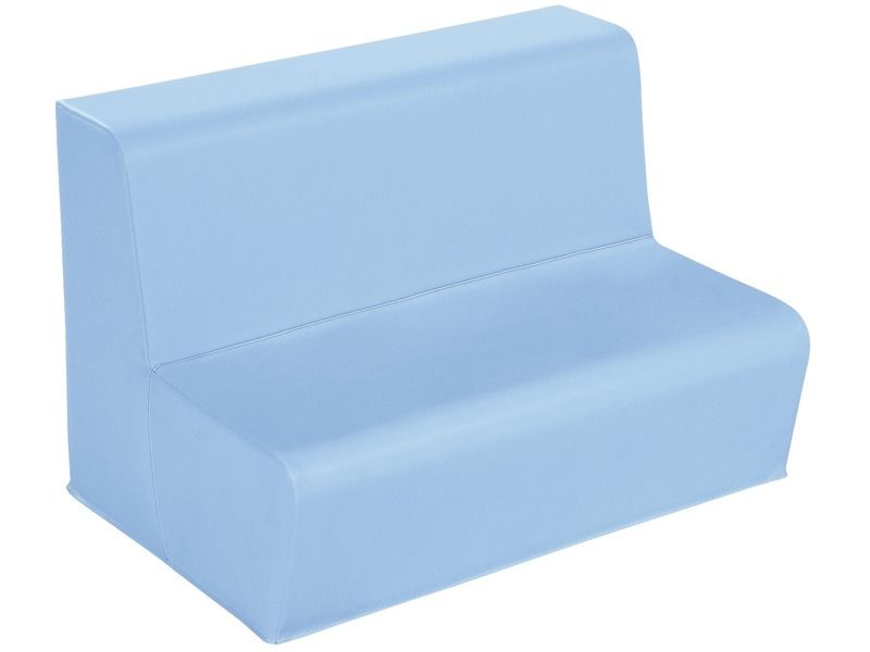 Two-Seater Bench Basic - Light Blue, 9.8"H