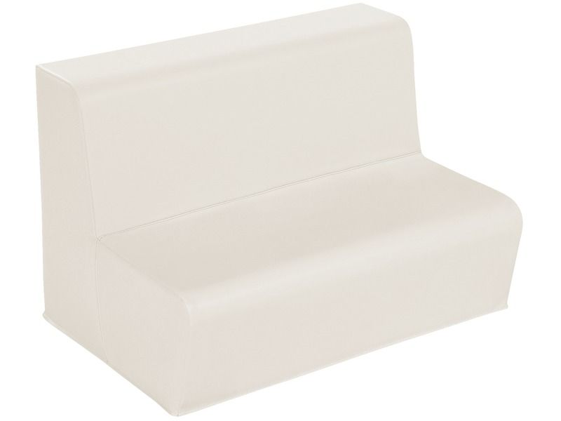 Two-Seater Bench Basic - Ivory, 12.6"H