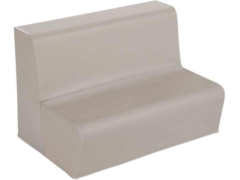 Two-Seater Bench Basic - Light Grey, 9.8"H