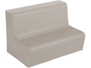 Two-Seater Bench Basic - Light Grey, 12.6"H