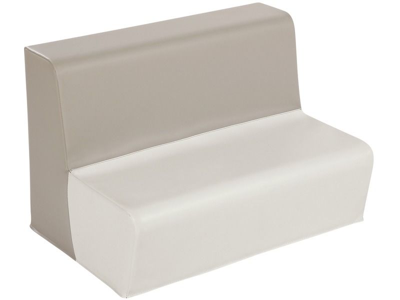 Two-Seater Bench Basic - Light Grey/Ivory, 9.8"H