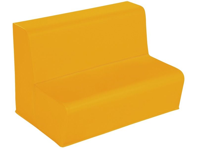 Two-Seater Bench Basic - Light Orange, 9.8"H