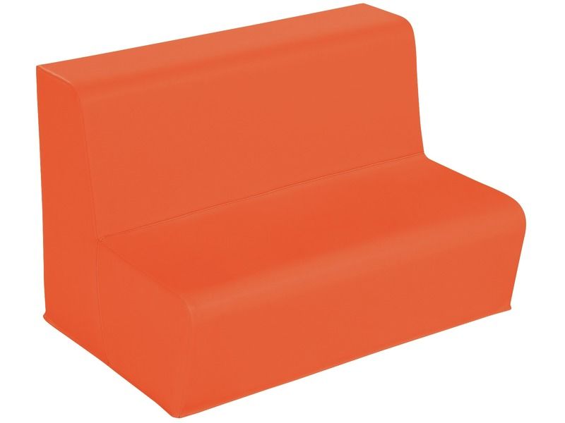 Two-Seater Bench Basic - Coral, 6.7"H