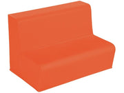 Two-Seater Bench Basic - Coral, 9.8"H