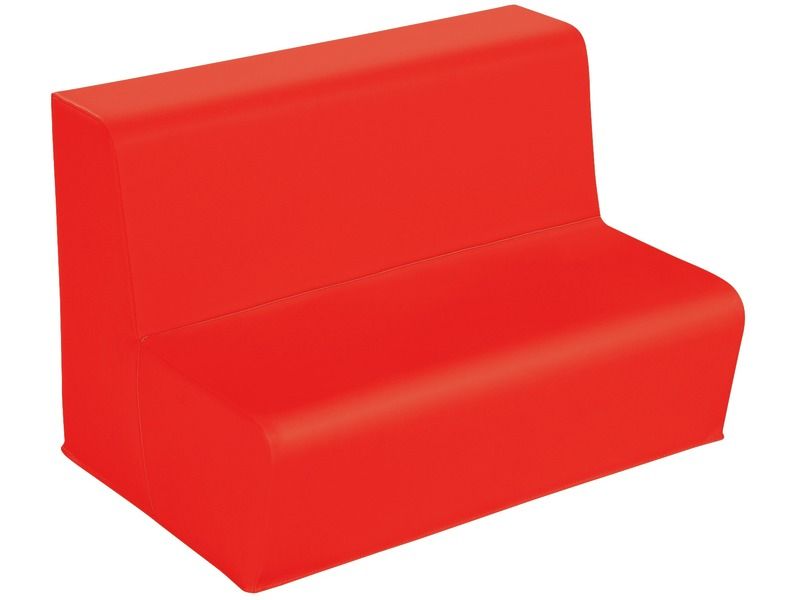Two-Seater Bench Basic - Red, 12.6"H