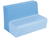 Two-Seater Bench Basic - Blue/Light Blue, 12.6"H