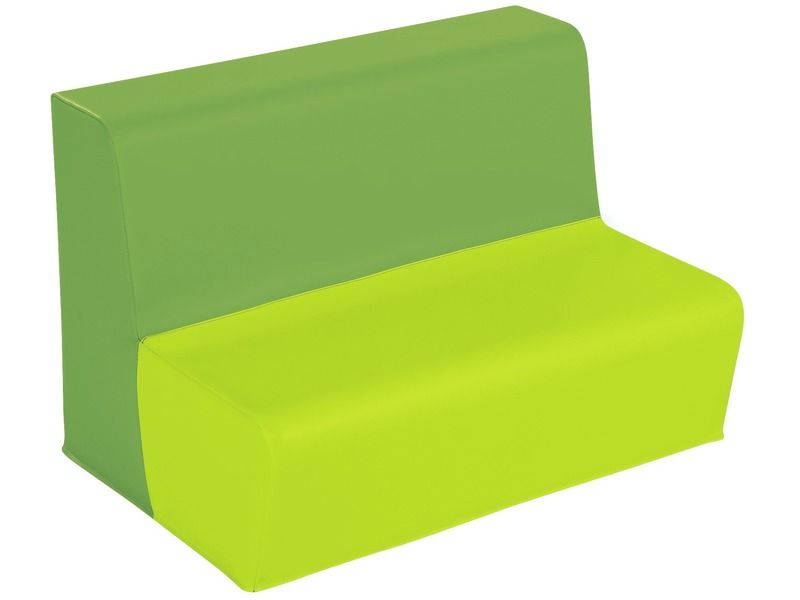 Two-Seater Bench Basic - Green/Light Green, 6.7"H