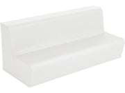 3-Seater Bench Basic - White, 6.7"H