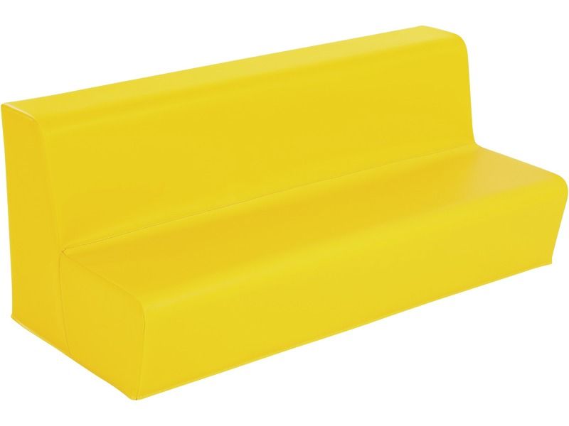 3-Seater Bench Basic - Yellow, 9.8"H
