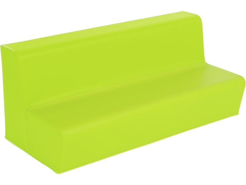3-Seater Bench Basic - Light Green, 9.8"H