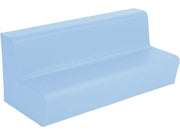3-Seater Bench Basic - Light Blue, 9.8"H