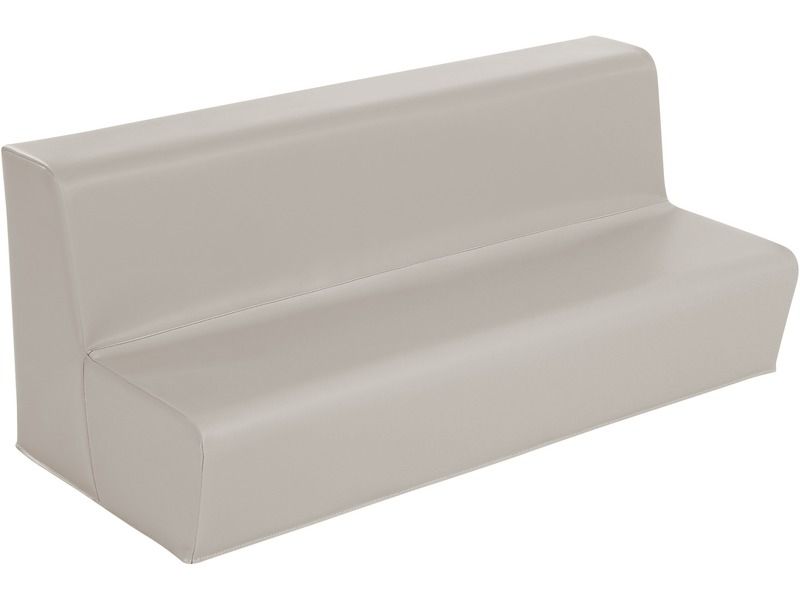 3-Seater Bench Basic - Light Grey, 9.8"H