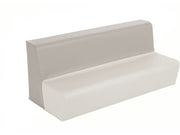 3-Seater Bench Basic - Light Grey/Ivory, 9.8"H