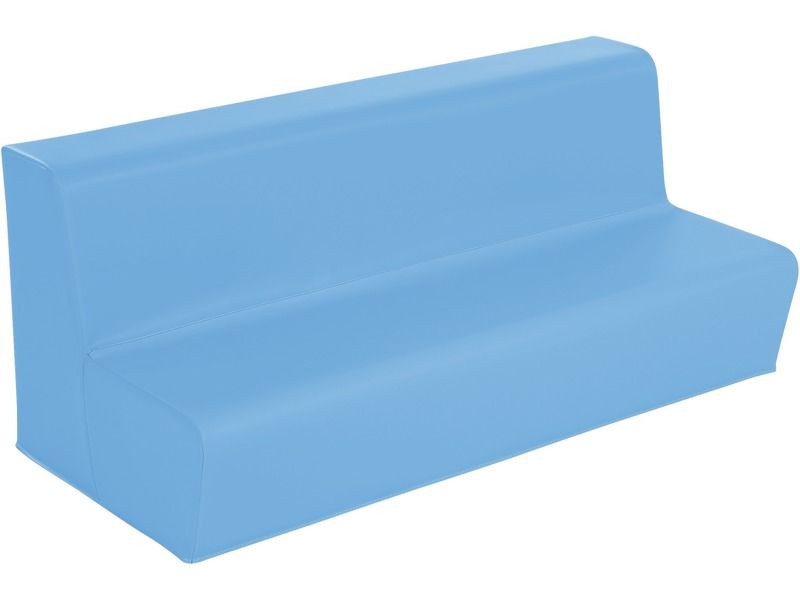 3-Seater Bench Basic - Blue, 12.6"H