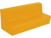 3-Seater Bench Basic - Light Orange, 9.8"H